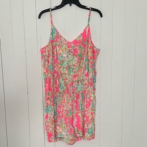 LILLY PULITZER XL Deanna Tank Top shorts Romper